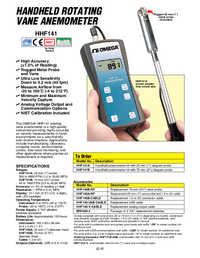 Thumbnail of document Data Sheet - HHF141B-USB Precision Handheld, Rotating Metal Vane Anemometer